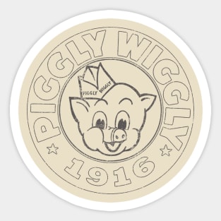 Retro Piggly Wiggly 1916 Sticker